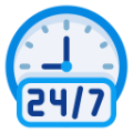 خدمة متاحة على مدار 24 ساعة